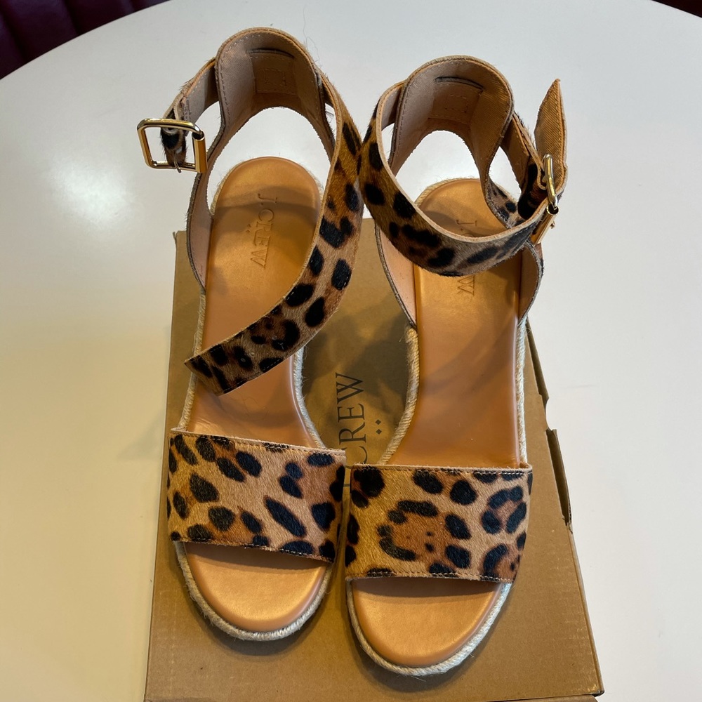 JCrew espadrille wedge sandals - size 7.5